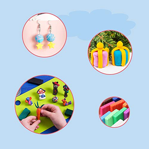 Polymer Clay,24 Colors Oven Bake Modeling Clay Blocks,DIY Colored ...