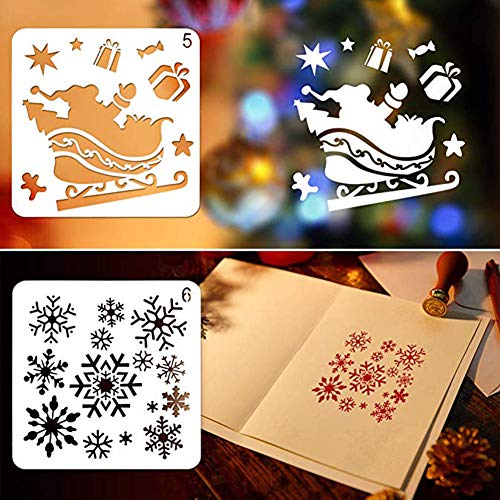 Letter Stencils,Christmas Stencils for Painting on Wood, Reusable ...
