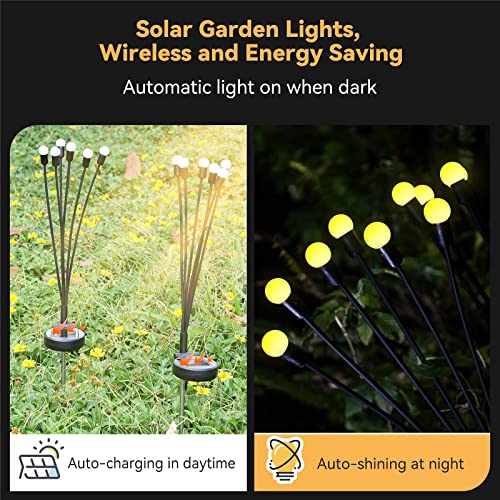 OKAYLY Solar Garden Lights, 2 PCS 6LED Starburst Swaying Light, So...