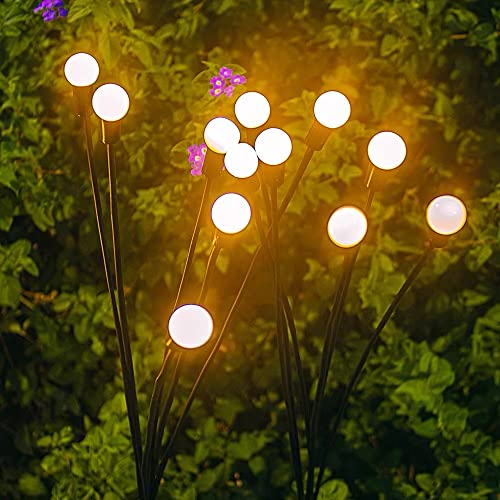 OKAYLY Solar Garden Lights, 2 PCS 6LED Starburst Swaying Light, So...