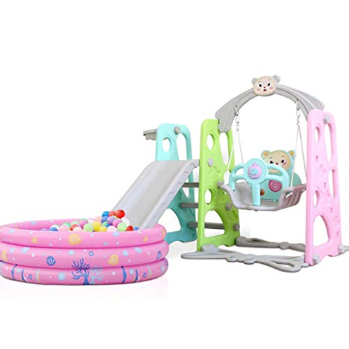 OKBOP Toddler Climber Slide Swing Set with Swimming Pool Sea Ball,...