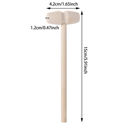 OKDEALS 30 Pack Mini Wooden Hammer for Chocolate,Wooden Seafood Ma...