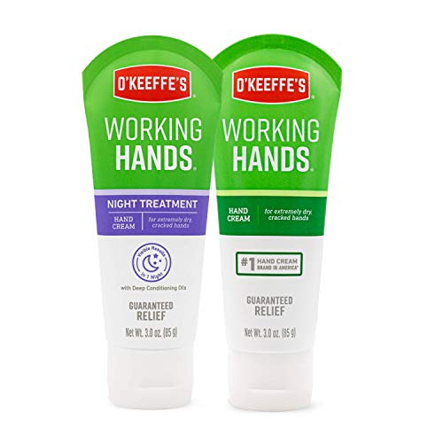 OKeeffes Working Hands Hand Cream, 3oz Tube and Night Treatment ...