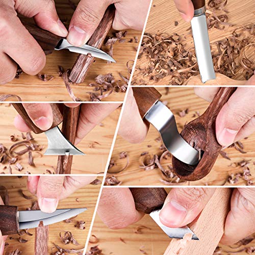 Wood Carving Tools Set,Detail Wood Knife,Hook Carving Knife Kit fo...