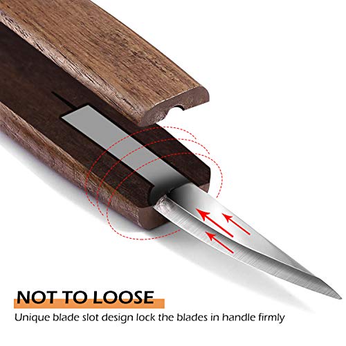 Wood Carving Tools Set,Detail Wood Knife,Hook Carving Knife Kit fo...