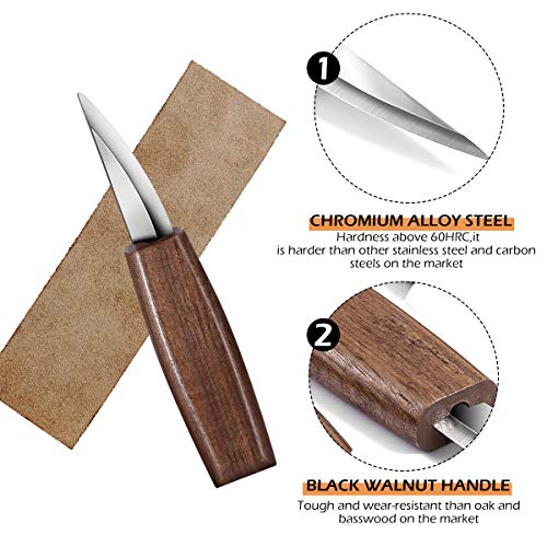 Wood Carving Tools Set,Detail Wood Knife,Hook Carving Knife Kit fo...