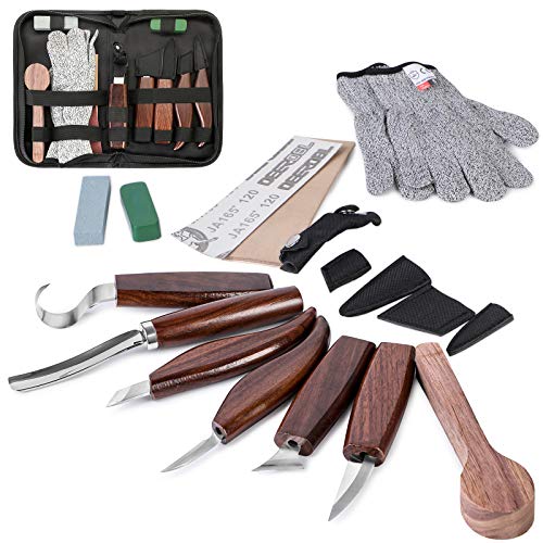 Wood Carving Tools Set,Detail Wood Knife,Hook Carving Knife Kit fo...