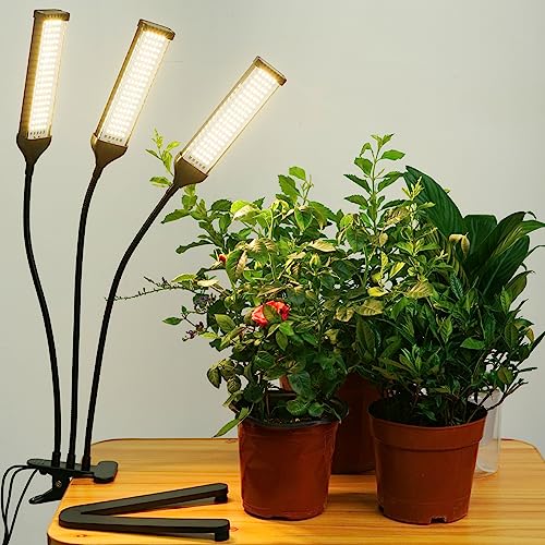 Oktrionce LED Grow Lights for Indoor Plants 3 Heads, Sunlike 270 L...
