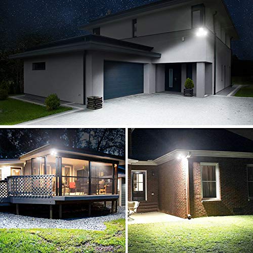 Olafus 2 Pack 50W LED Security Lights, 3-Head Outdoor Flood Light,...