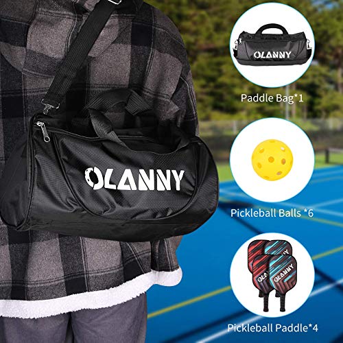 OLANNY Pickleball Paddles Set | Pickleball Set Includes 4 Pickleba...