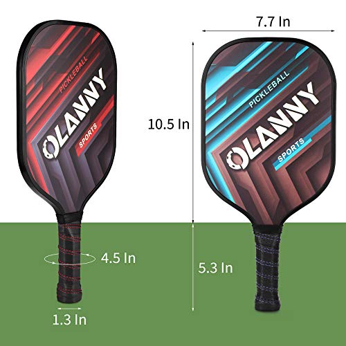 OLANNY Pickleball Paddles Set | Pickleball Set Includes 4 Pickleba...