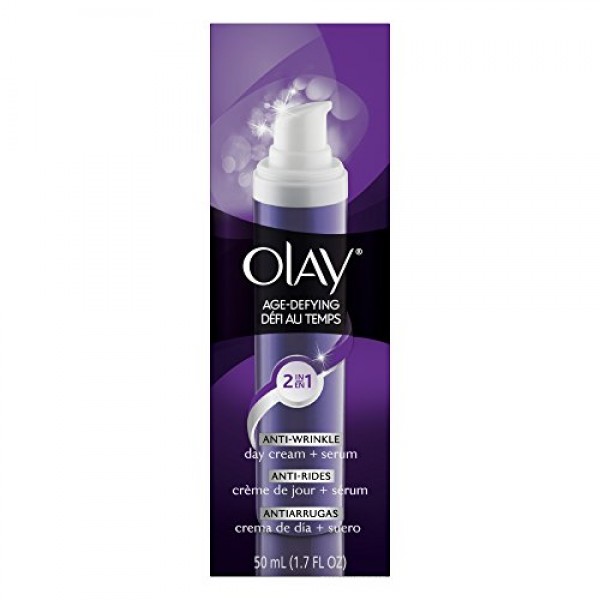 Olay Age Defying Anti-Wrinkle 2-in-1 Day Cream Plus Face Serum, 50 mL