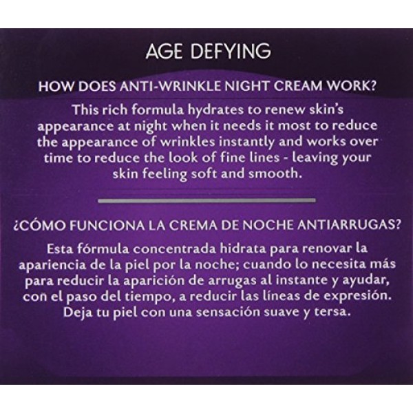 Olay Age Defying Anti-Wrinkle Replenishing Night Face Cream 2 Oz ...