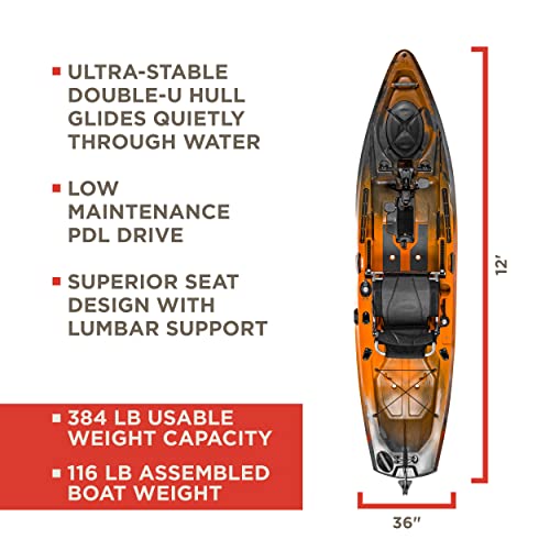 Old Town Sportsman PDL 120 Pedal Fishing Kayak Ember Camo