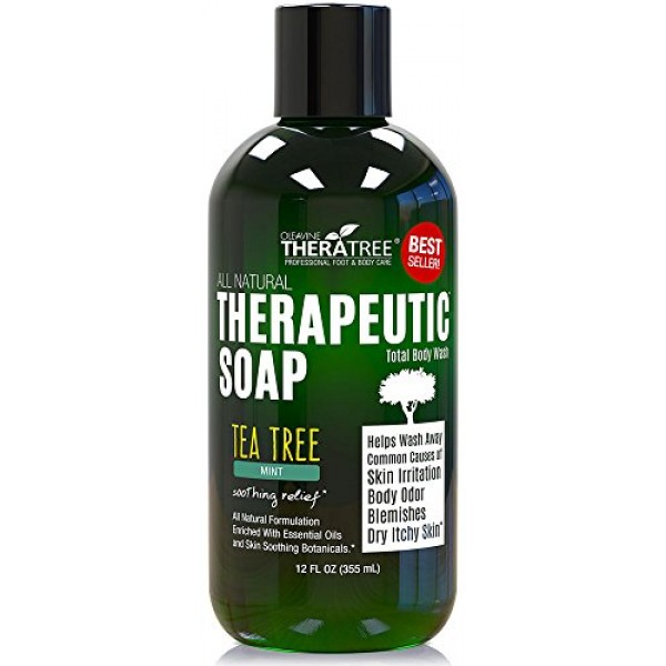 Antifungal Soap with Tea Tree Oil & Neem 12oz. Helps Wash Away Ath...