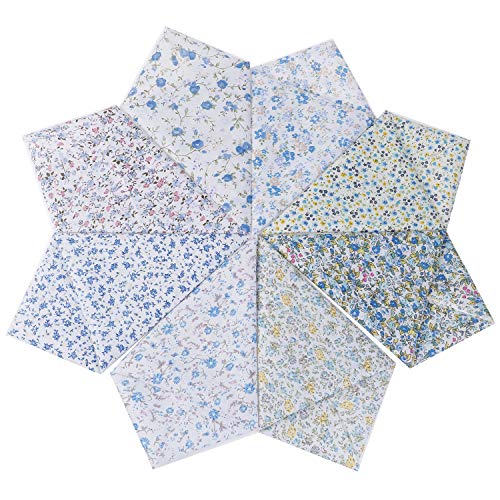 50Pcs 25×25cm Printed Cotton Quilting Fabric Patchwork Squares DIY...