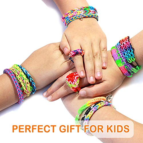 Olgaa 4200 Loom Rubber Bands, Multicolored Rubber Bands with 168 C...
