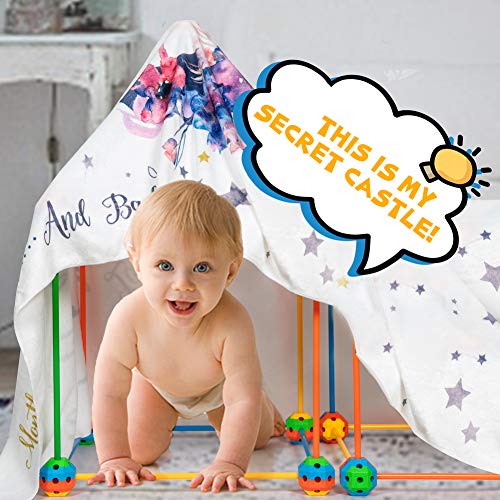 OLIKER Fort Building Kit for Kids 122 Pieces Ultimate Forts Builde...