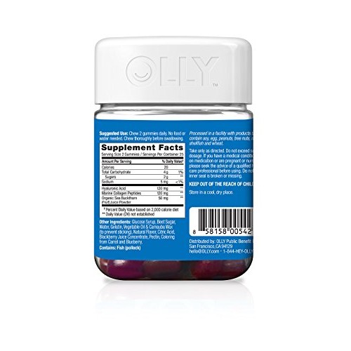 OLLY Vibrant Skin Gummy Supplement, with HYALURONIC ACID; Plump Be...