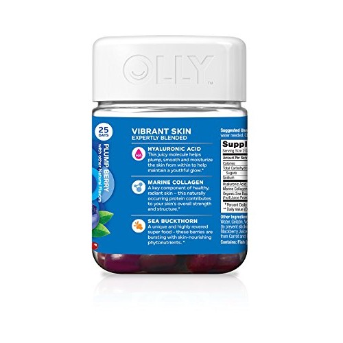 OLLY Vibrant Skin Gummy Supplement, with HYALURONIC ACID; Plump Be...
