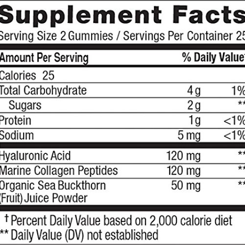 OLLY Vibrant Skin Gummy Supplement, with HYALURONIC ACID; Plump Be...