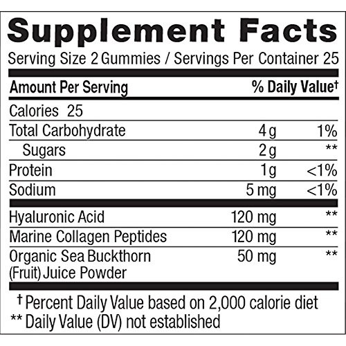 OLLY Vibrant Skin Gummy Supplement, with HYALURONIC ACID; Plump Be...