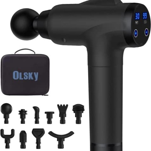 OLsky Massage Gun Deep Tissue, Handheld Electric Muscle Massager, ...