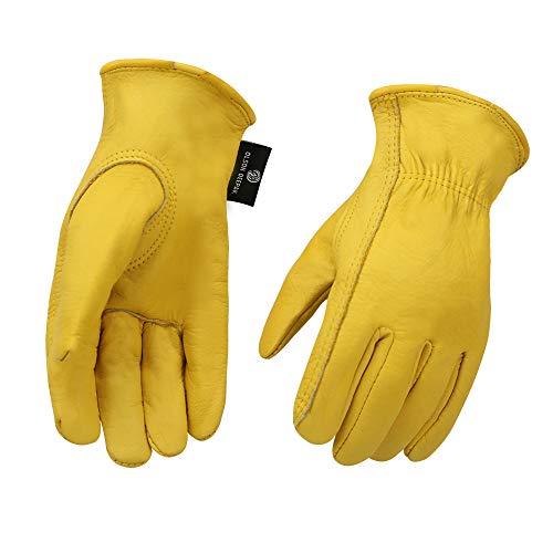 Heavy Duty Industrial Safety Gloves cowhide Leather Gloves for Rub...