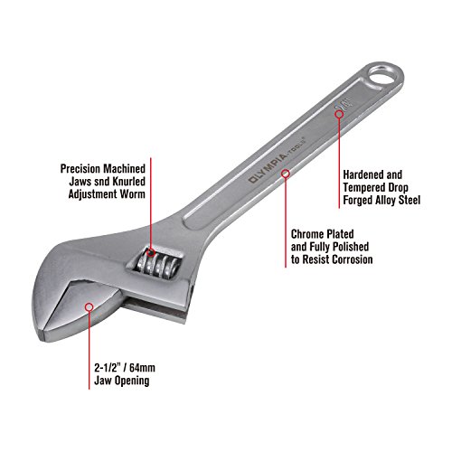 Olympia Tools 01-024 24-Inch Adjustable Wrench