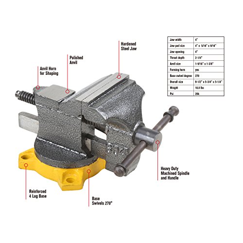 Olympia Tools 38-604 Bench Vise, Workshop Series, 4-Inch
