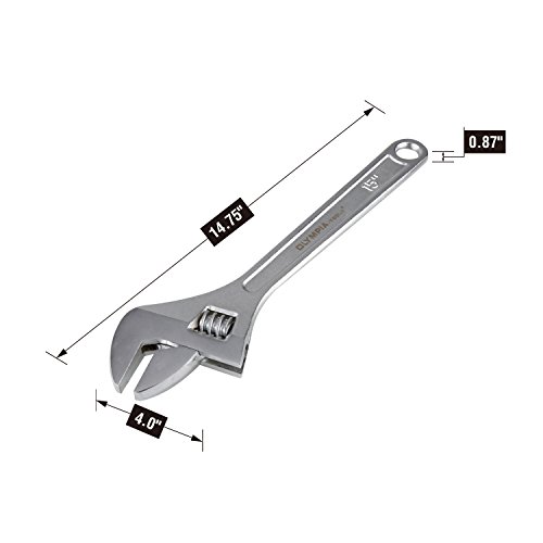 Olympia Tools Adjustable Wrench 01-015, 15 Inches