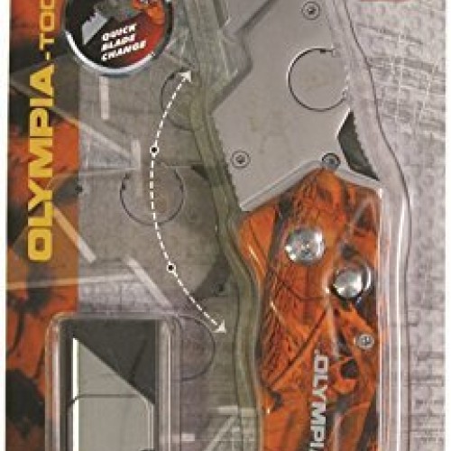 Olympia Tools Design Folding Utility Knife, Orange Camo