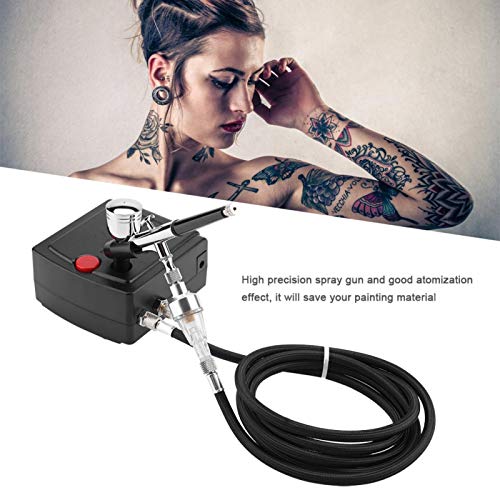 Omabeta Dual Action Airbrush Kit Black Pump Spray Air Brush Se...