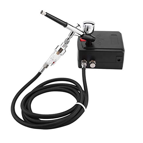 Omabeta Dual Action Airbrush Kit Black Pump Spray Air Brush Se...
