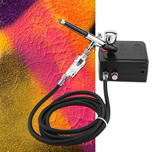 Omabeta Dual Action Airbrush Kit Black Pump Spray Air Brush Se...