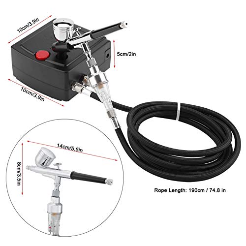 Omabeta Dual Action Airbrush Kit Black Pump Spray Air Brush Se...