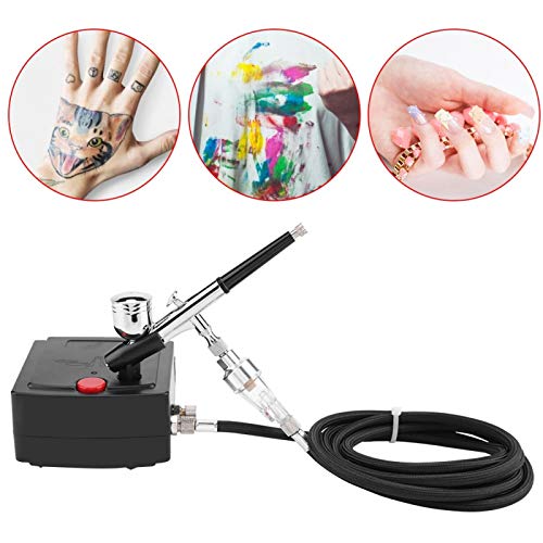 Omabeta Dual Action Airbrush Kit Black Pump Spray Air Brush Se...