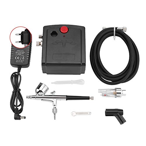Omabeta Dual Action Airbrush Kit Black Pump Spray Air Brush Se...