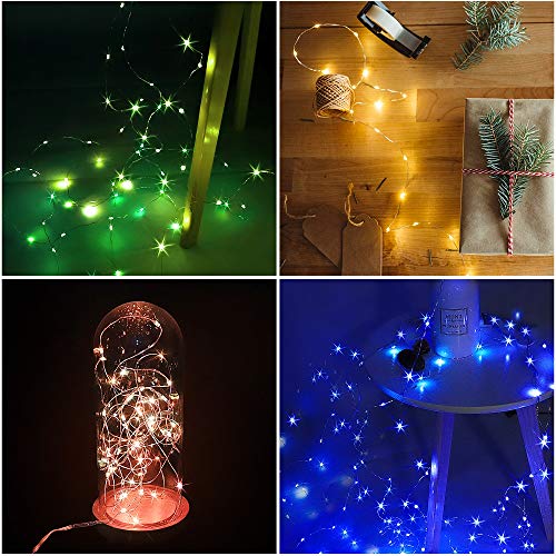 16 Colors String Lights Battery Operated & USB Powered, 16.4ft 50 ...