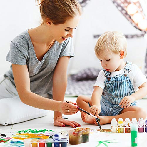 Artist Paint Brush Set,15Pcs Different Shapes & Sizes Paint Brushe...