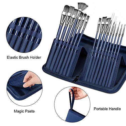 omitium Artist Paint Brush Set,16Pcs Different Shapes & Sizes Pain...