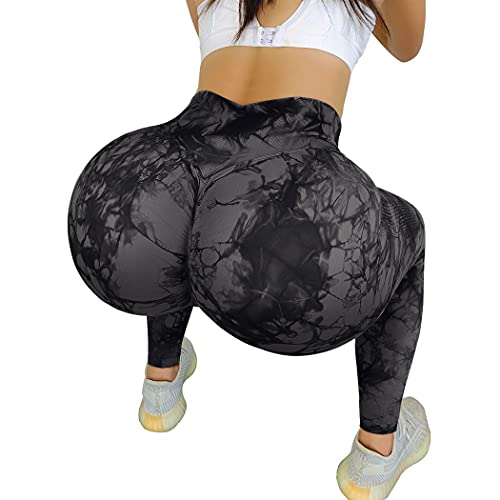OMKAGI Women Scrunch Butt Lifting Leggings Seamless High Waisted W...