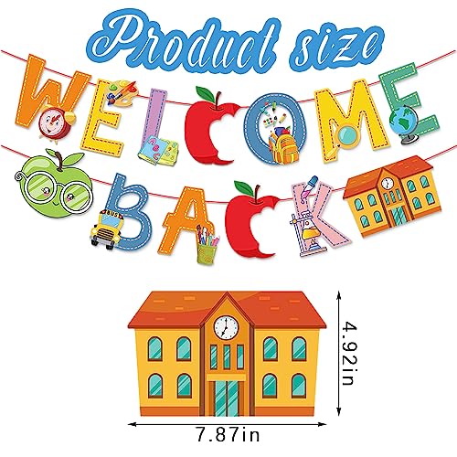 Back to School Banners Welcome Back Words Apples Hanging Banner, S...