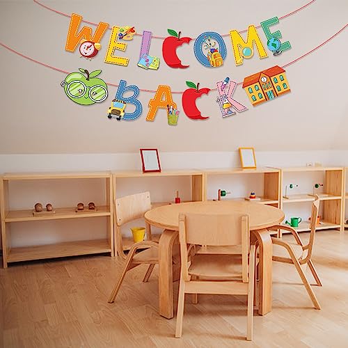 Back to School Banners Welcome Back Words Apples Hanging Banner, S...