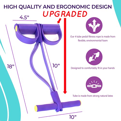 Pedal Resistance Band - Natural Latex Bodybuilding Expander - Exer...