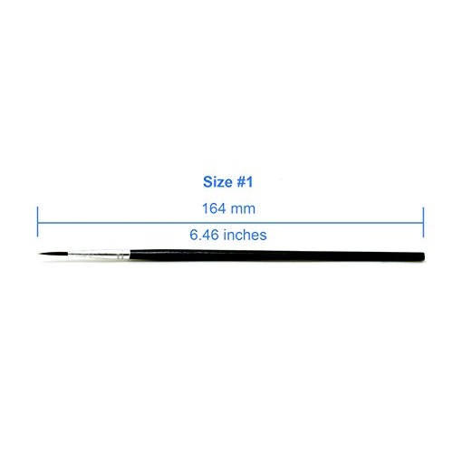 50 Pcs Pack of Synthetic Sable Fine Detail Paint Brushes Set for M...