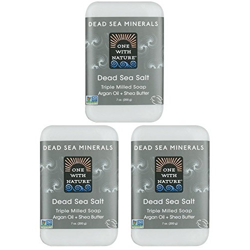 DEAD SEA Salt SOAP 3 PK - Shea Butter, Argan Oil, Magnesium, Sulfu...