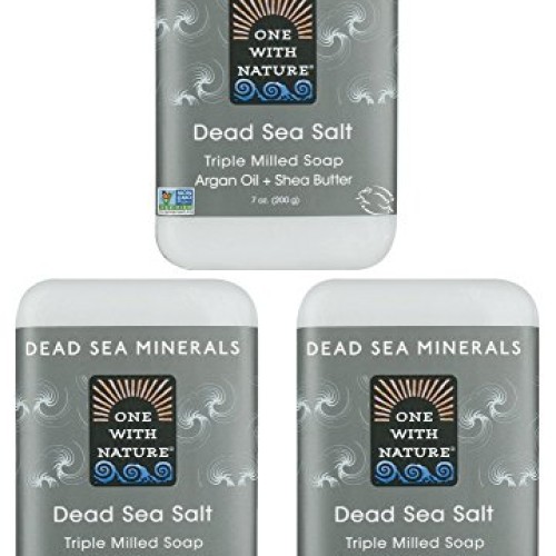 DEAD SEA Salt SOAP 3 PK - Shea Butter, Argan Oil, Magnesium, Sulfu...
