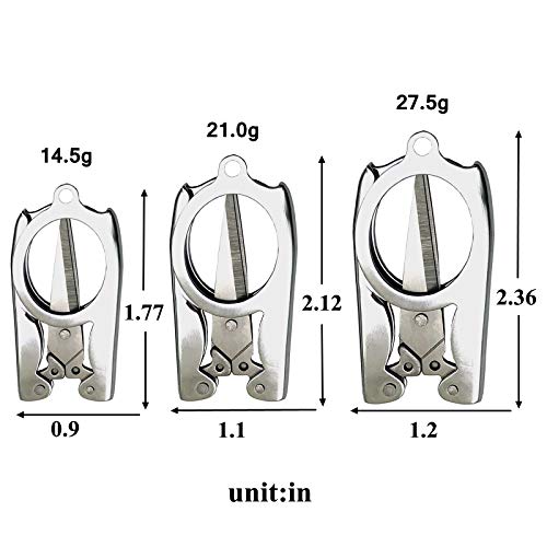 12 Pack Foldable Scissors Stainless Steel Small Folding Scissors T...