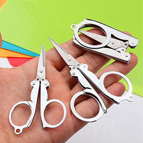 12 Pack Foldable Scissors Stainless Steel Small Folding Scissors T...